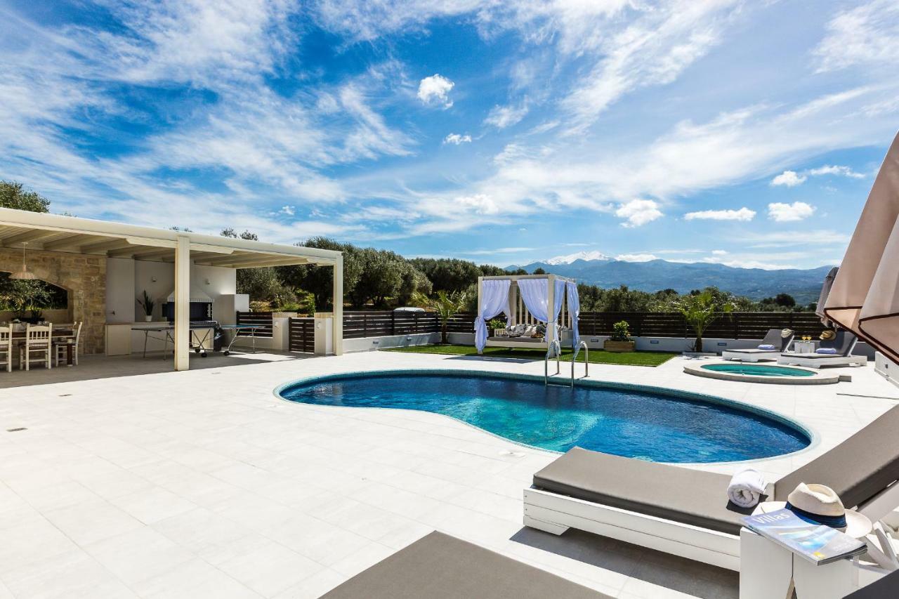 Caramel Villa, With 40M2 Pool & Spa Whirlpool, By Thinkvilla Pánormos Exterior foto