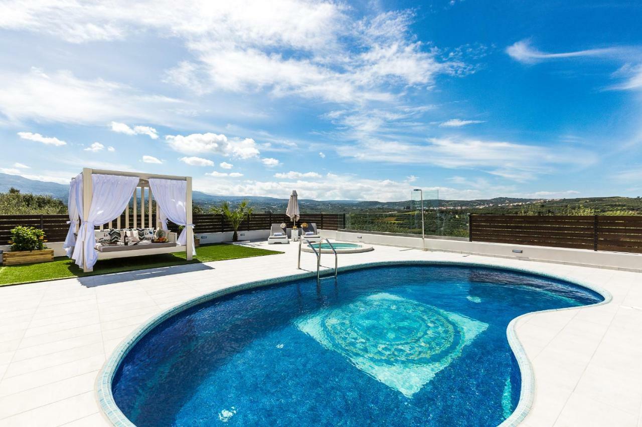 Caramel Villa, With 40M2 Pool & Spa Whirlpool, By Thinkvilla Pánormos Exterior foto