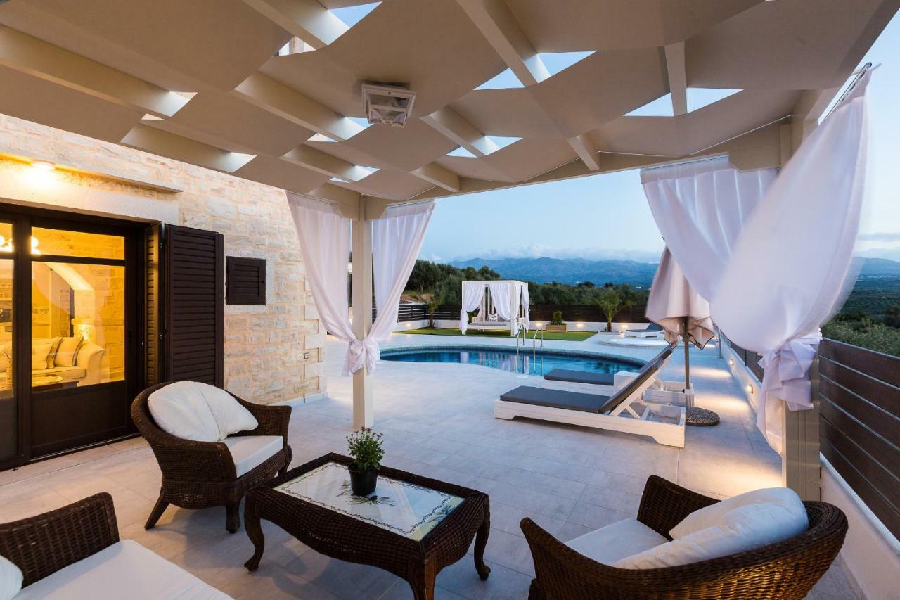 Caramel Villa, With 40M2 Pool & Spa Whirlpool, By Thinkvilla Pánormos Exterior foto